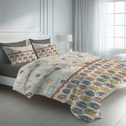 Единично спално бельо Meko Forest leaves